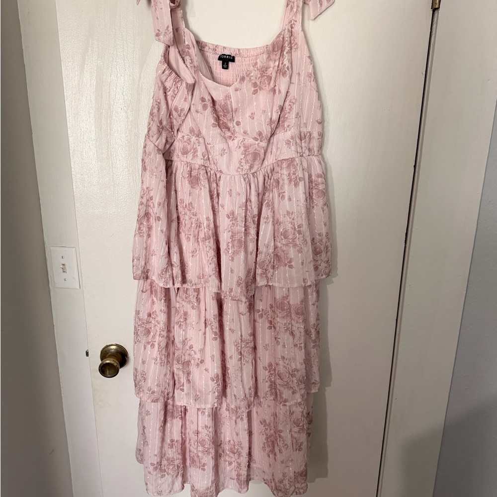 Torrid Light Pink Smocked Dress